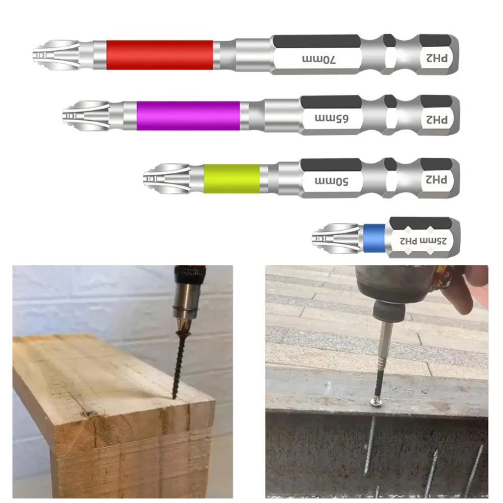 For Hand Drills Alloy Steel Bit Cross Screwdriver Bit Alloy Steel Screwdriver Bits Hand Tool Set 25mm Screw Bit