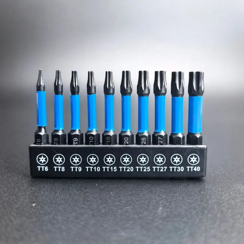 21/10PCS Star Impact Drill Bit Set S2 Steel Hex Head Shank Magnetic Screwdriver Driver Bits Holder Wrench Electric Drill Tools